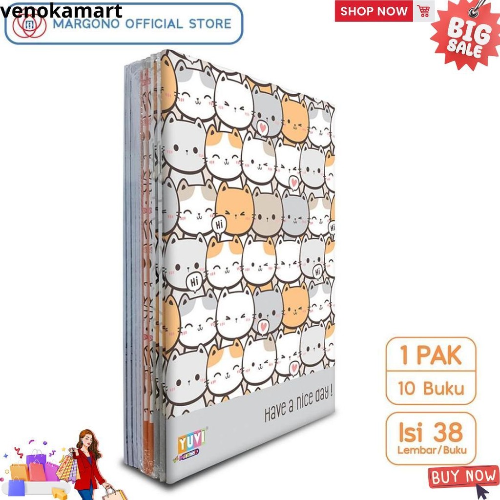 

My Book Yuvi Buku Tulis Cute 38 Lembar - 10 Buku D Cod