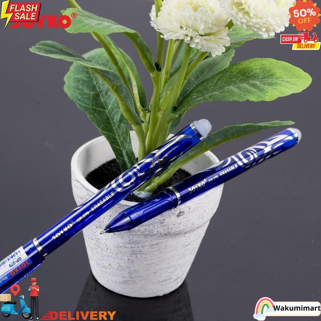 

Joyko Erasable Gel Pen Hitam Biru Pulpen Pen Bisa Dihapus Joyko Lusin Gp-279 [12Pcs] D Cod