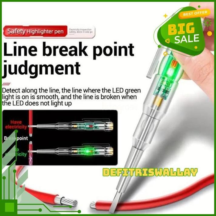 OBENG MINUS TESPEN TESTPEN TES CEK INDIKATOR ARUS LISTRIK DUAL LED KUALITAS PRODUK TERBAIK