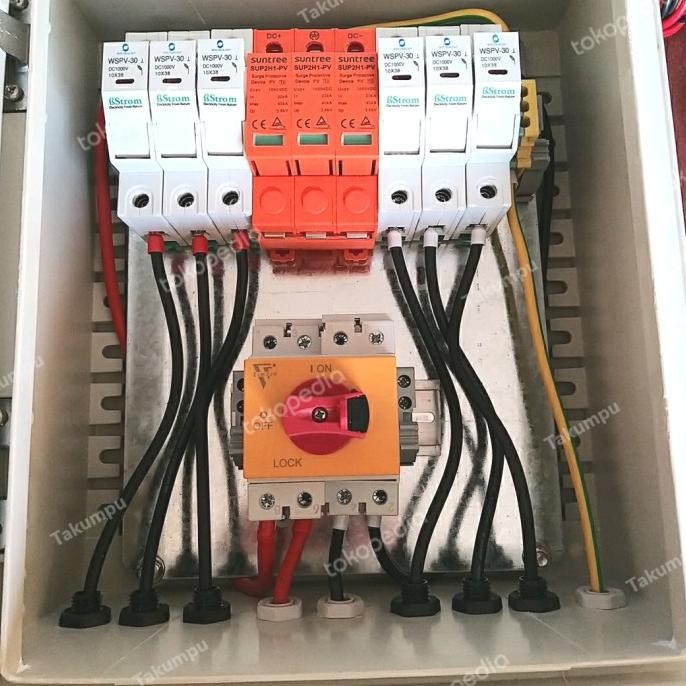 Grosir Pv String Combiner Box [3 Pv In/ 1 Dc Out 1000Vdc] Instalasi Plts Ip66