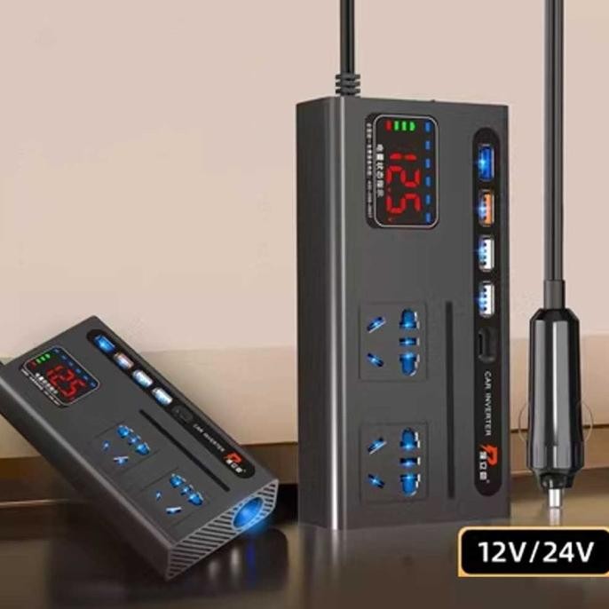 Murah Power Inverter Dc To Ac 220V 12V 24V Car Charger Mobil Converter