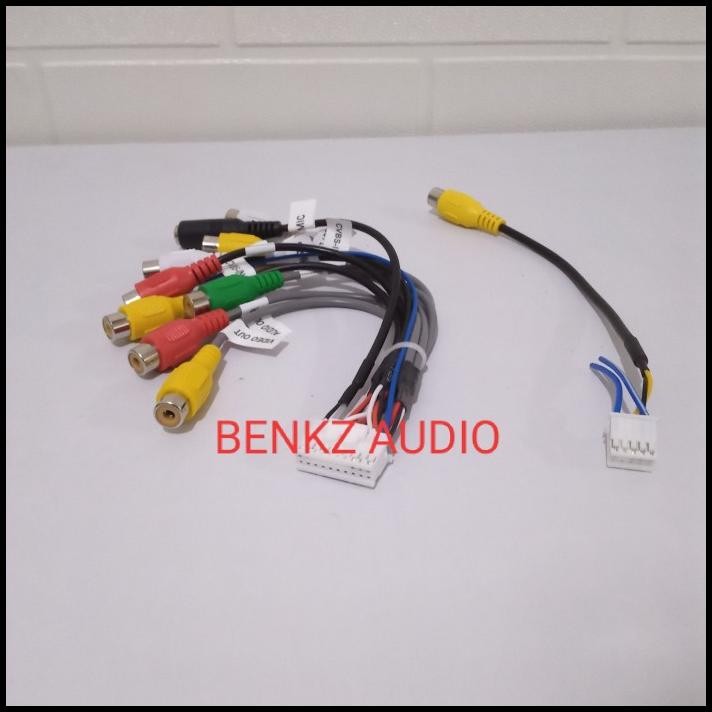 Soket Audio Video In Out + Soket Kamera Head Unit Android Orca