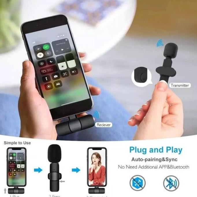 Murah Movio Mic Wireless Lavalier - Mic Clip On / Mic Live Streaming Podcast