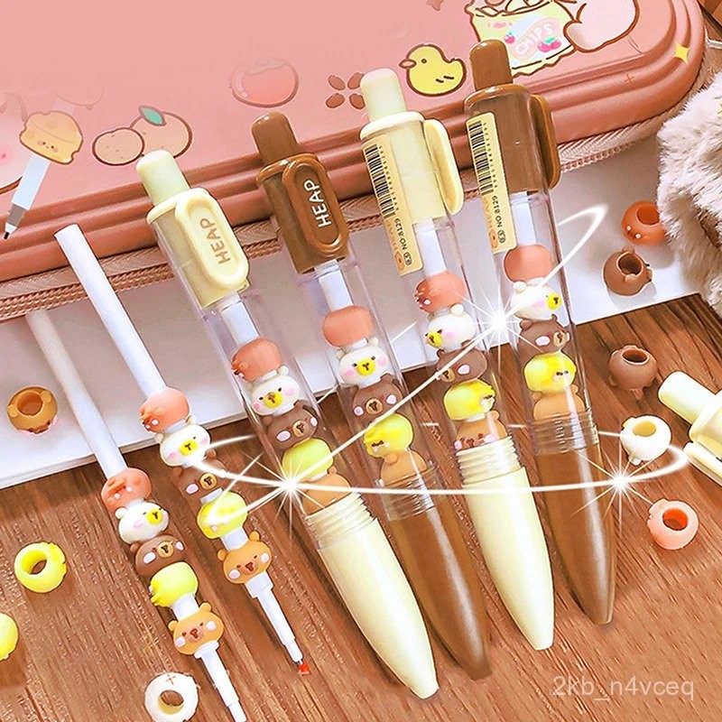 

1PC Creative Interesting Capybara Gel Pen Kawaii Aesthetic Cute Beads Pen Writing Black Ink 0.5mm Gel Pen Office Supply VJQX