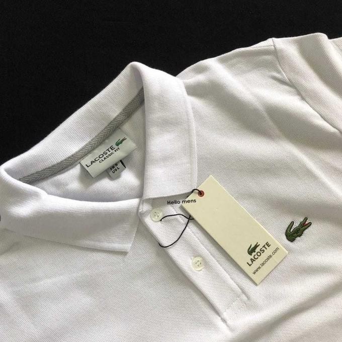 Laris Uniqo Store / Kaos Polo Shirt Pria Kerah V-Neck / Baju Kaos Kerah Pria Dewasa - Merah, M