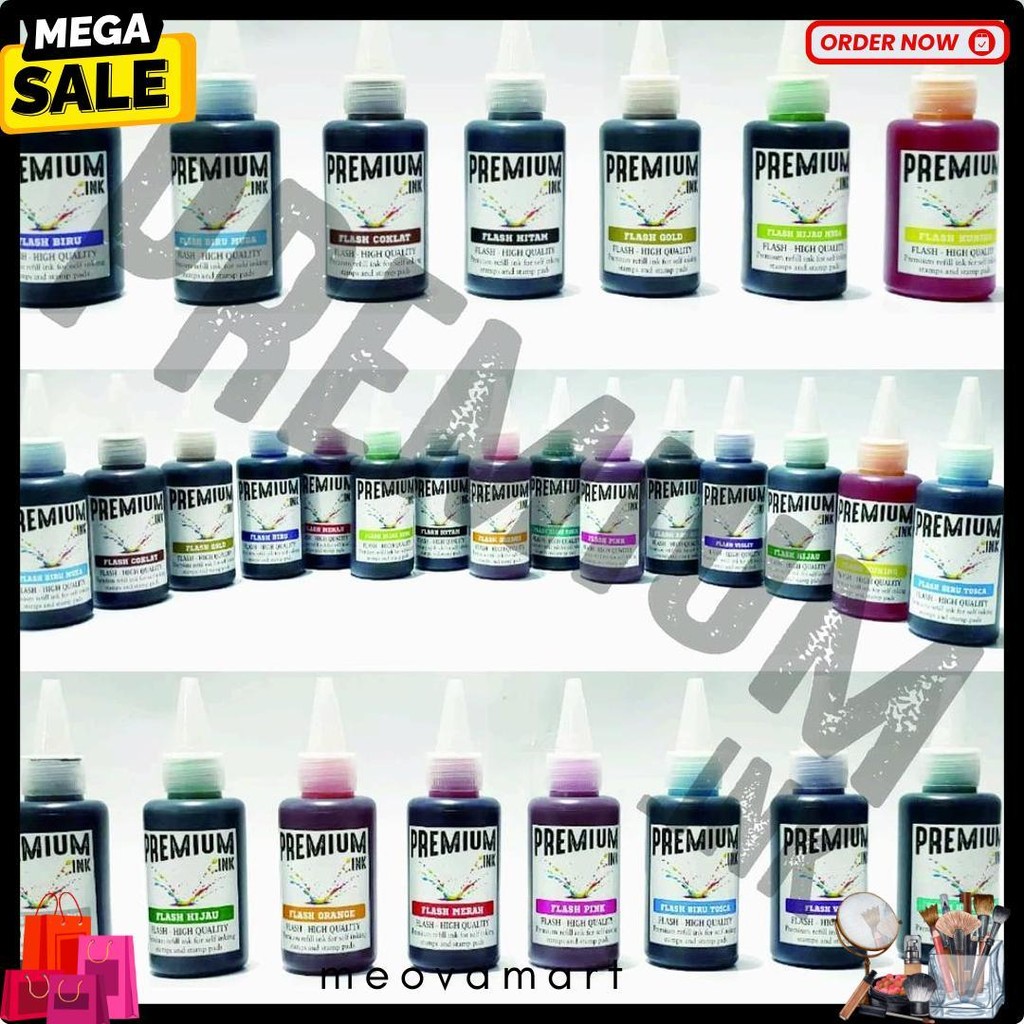 

Tinta Stempel Flash Otomatis 15 Varian Warna Kualitas Premium - Flash Ink Premium - Tinta Flash Refill Isi 100 Ml Diskon