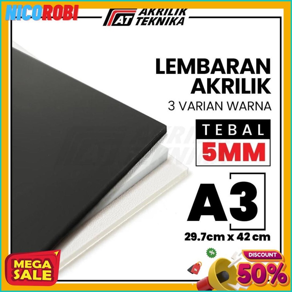 

Lembaran Akrilik A3 5Mm / Acrylic Sheet Clear / Akrilik Bening Hitam Putih Terlengkap Dan Termurah