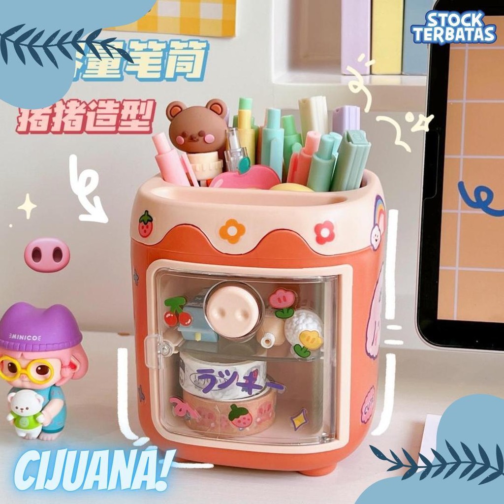 

Modis Multifungsi 2-Tier Laci Kotak Penyimpanan/Multifungsi Lucu Tempat Pena/Kantor Desktop Penyimpanan Pena Case St145 Flash Sale! Diskon Hingga 70%