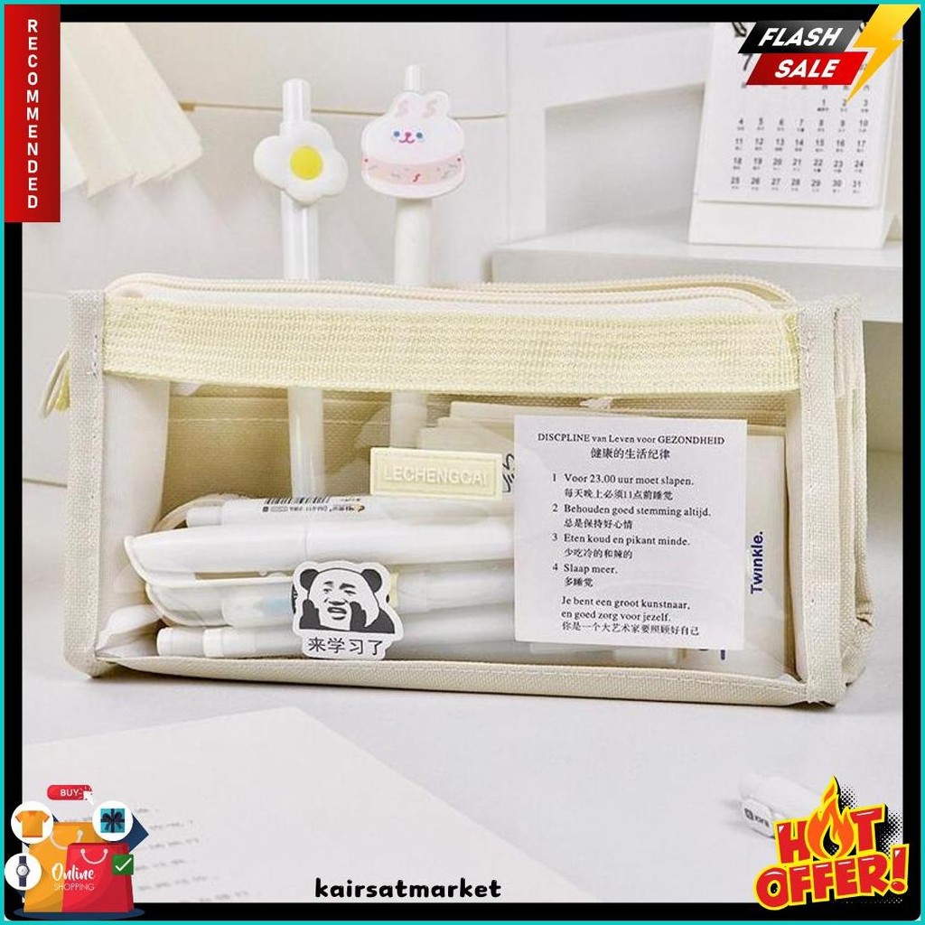 

[Miloli] Kotak Pensil Lechengcai Tempat Pena Kosmetik Kapasitas Besar Pvc Transparant Stationery - F0209 Flash Sale! Diskon Hingga 70%