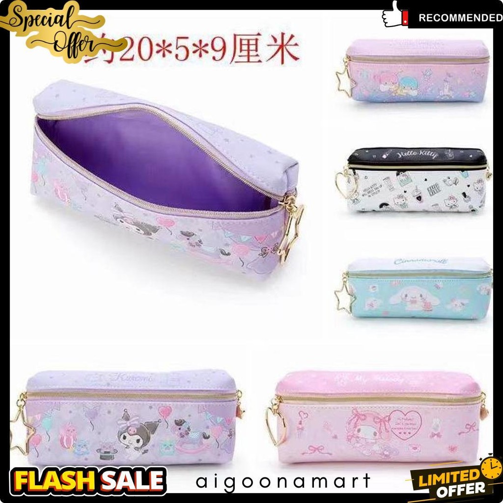 

Tempat Pensil Terbaru 2 Sisi / Kotak Pensil Sanrio Terbaru /Pencil Case Cinnamoroll Kueomi Melody 2 Sekat Terlengkap Dan Termurah