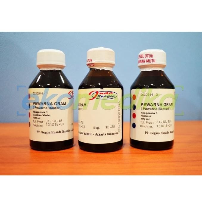 

ready stock INDO REAGENT Pewarna Gram 4x100ml murah