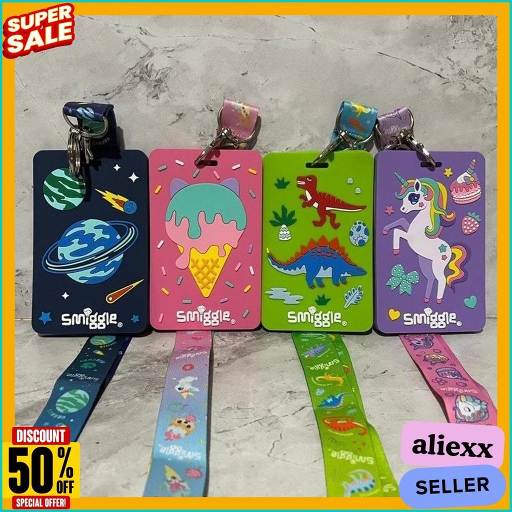 

Smiggle Bag Tag Card Holder Dengan Tali Lanyard Diskon Setengah Harga
