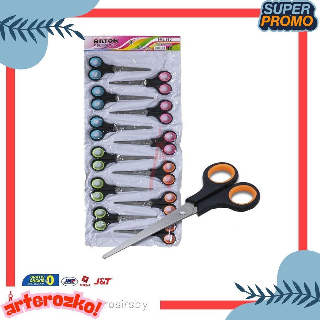 

Gunting (12Pcs) Renteng Milton Sml 560 Diskon
