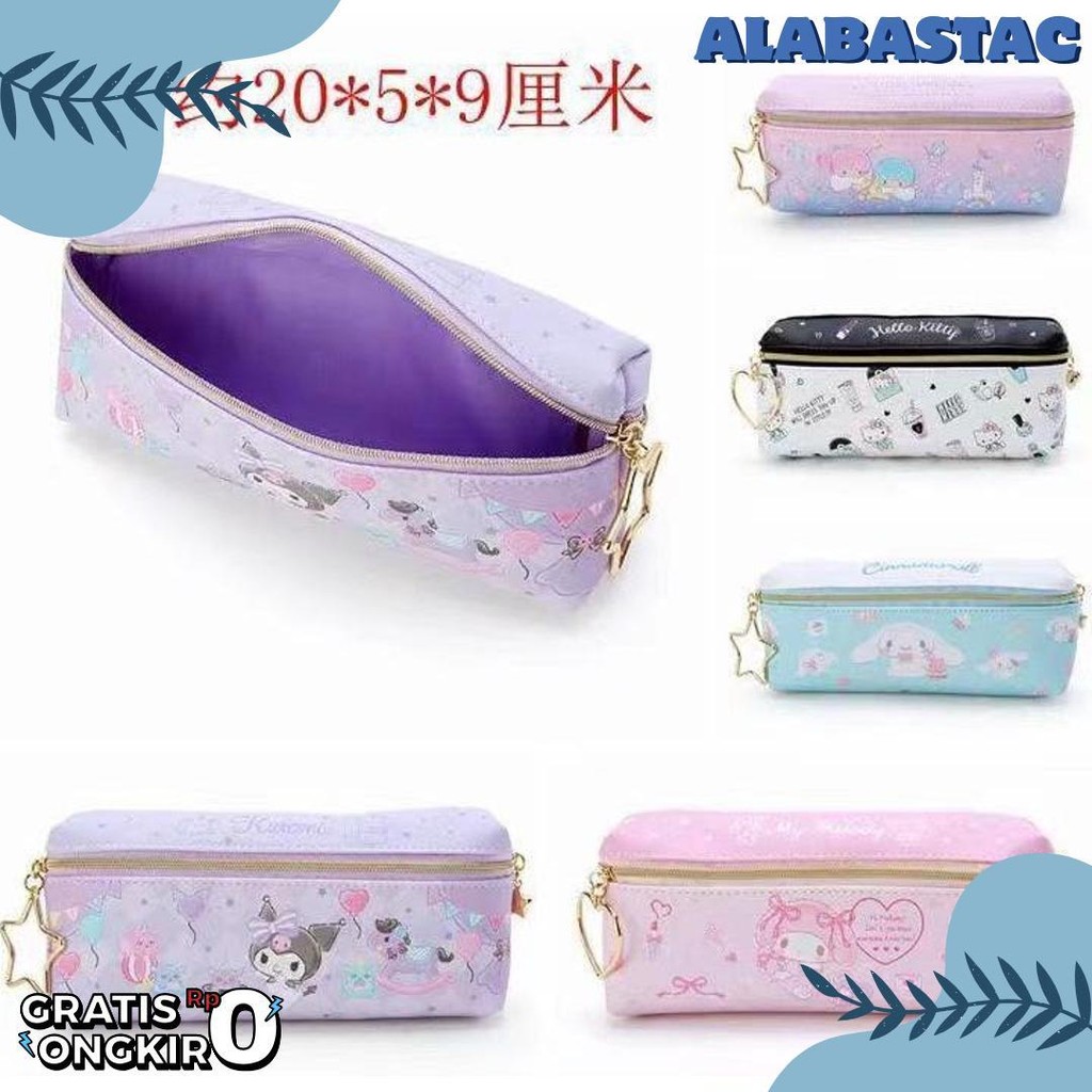 

Tempat Pensil Terbaru 2 Sisi / Kotak Pensil Sanrio Terbaru /Pencil Case Cinnamoroll Kueomi Melody 2 Sekat Terlengkap Dan Termurah