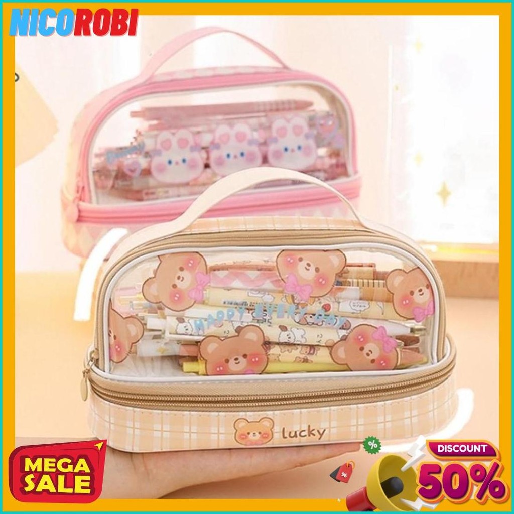 

Kartun Baru Kapasitas Pen Bag Storage Bag Untuk Mahasiswa Sma Junior Portable Cute Simple Stationery Box Flash Sale! Diskon Hingga 70%