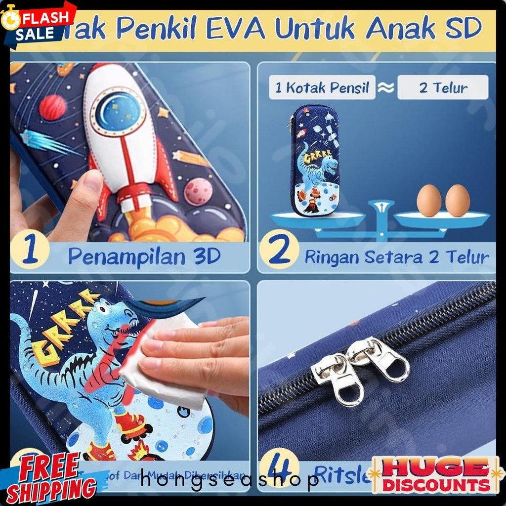 

Hoptech- Aimilo Tempat Pensil 3D Anak Kartun Stationery Kotak Pensil Alat Tulis Perlengkapan Sekolah Diskon