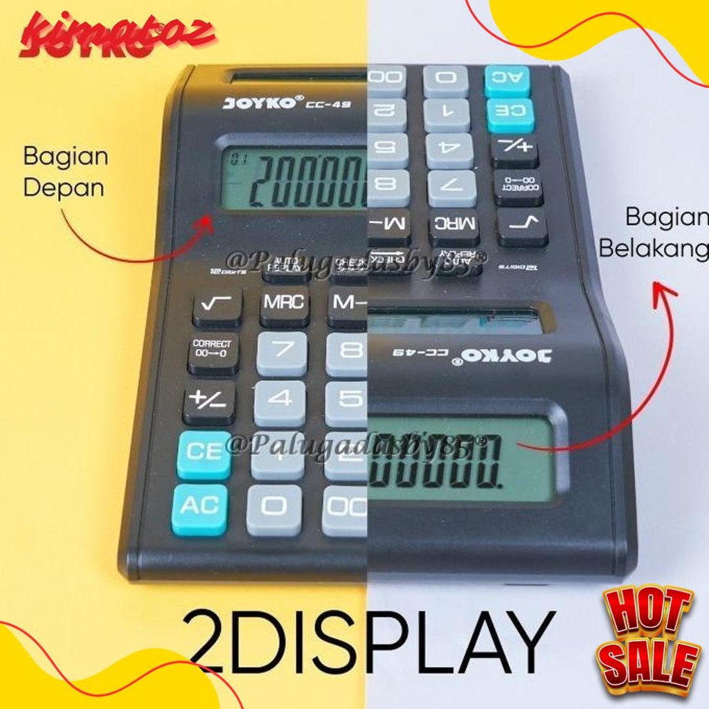 

Kalkulator Joyko Cc-49 12 Digits 2 Display (1 Biji) / Calculator Joyko Cc-49 / Joyko Cc 49 / Cc49 Terlengkap Dan Termurah