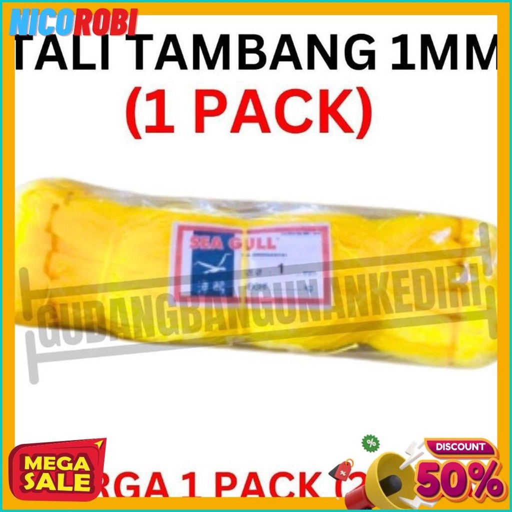 

[1 Pack] Tali Tambang 1Mm 1 Pack 20Pcs Ikat / Tali Tampar 1Mm / Tampar Plastik Buat Pasang Keramik / Benang Pondasi Rumah Seagull Sea Gull 20 Ikat 1 Pack 1Pack Diskon Setengah Harga