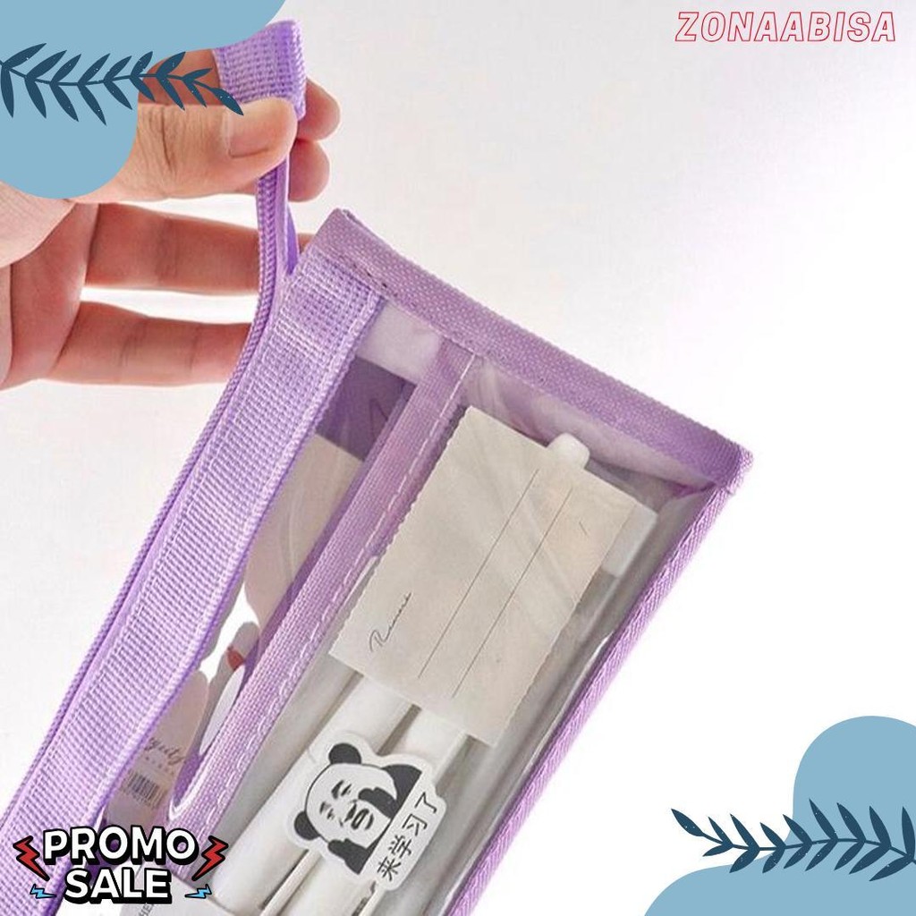 

[Miloli] Kotak Pensil Lechengcai Tempat Pena Kosmetik Kapasitas Besar Pvc Transparant Stationery - F0209 Diskon Setengah Harga