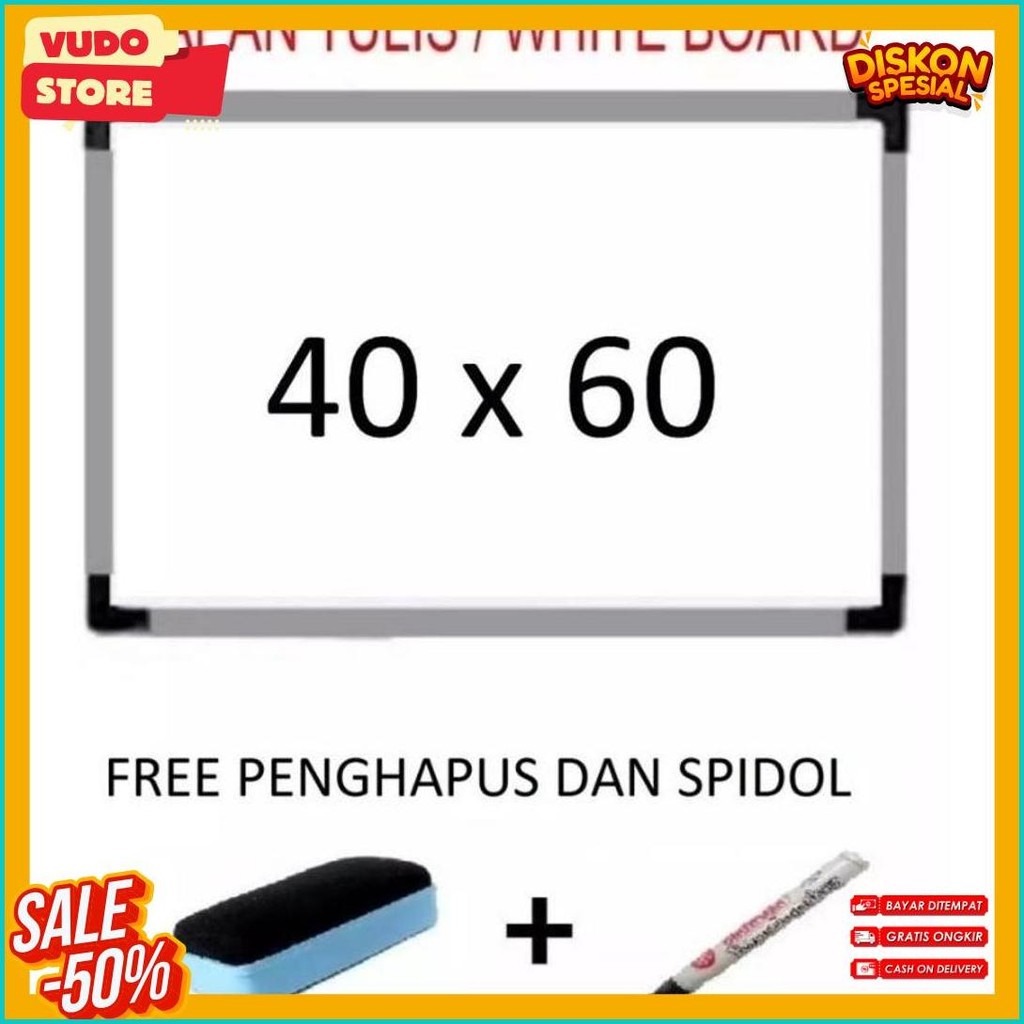 

Papan Tulis Whiteboard 40 X 60 Cm Gratis Spidol Dan Penghapus List Alumunium Terlaris Terlengkap Dan Termurah