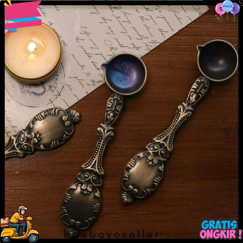 

Sendok Wax Seal Vintage Retro Spoon | Vintage Hard Bronze Spoon / Sendok Hias Peleleh Seal Wax Flash Sale! Diskon Hingga 70%