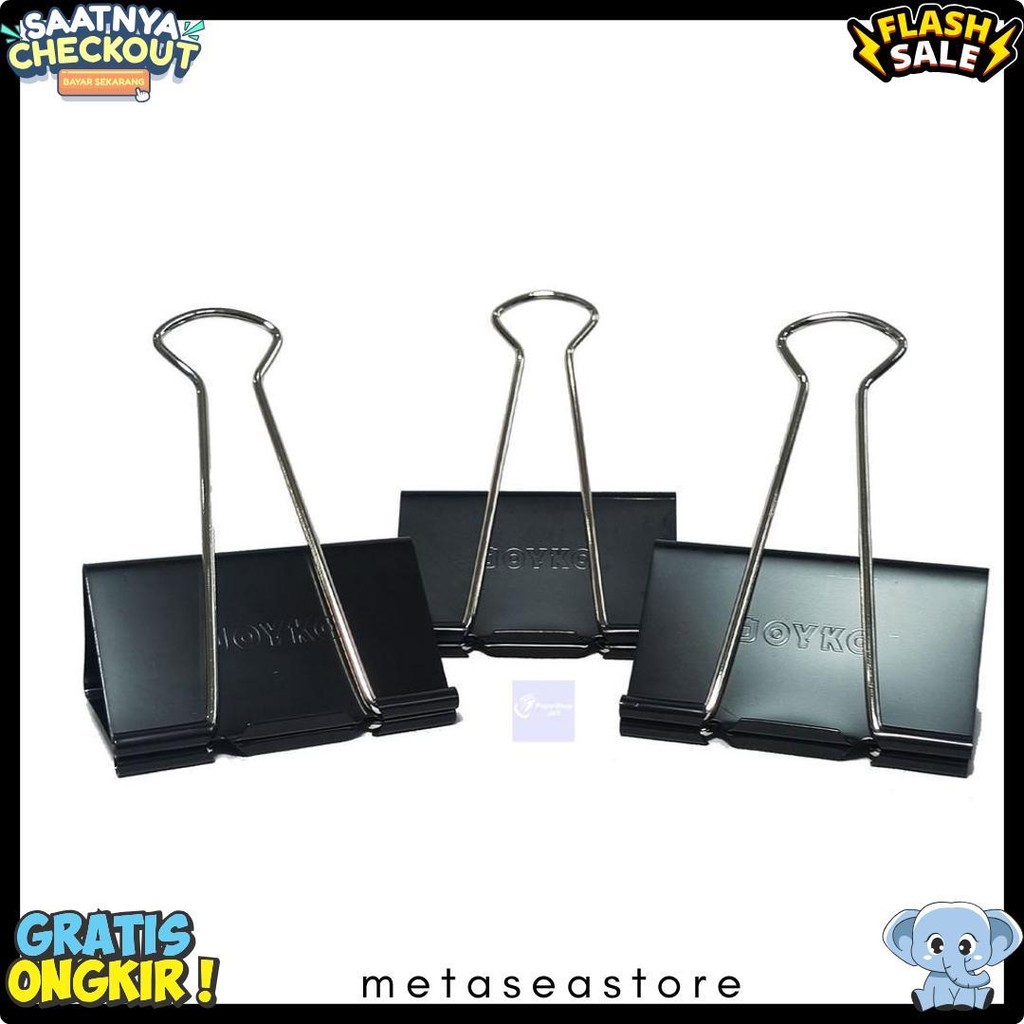 

Joyko - Binder Clip No.300 - Penjepit Kertas - Pack Diskon Setengah Harga