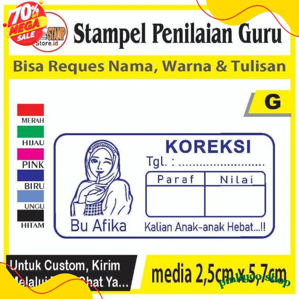 

Stempel Penilaian/Ganti Nama, Gambar Dan Warna/Cap Guru/Stampelbuguru Terlaris! Produk Ini Banyak Dicari