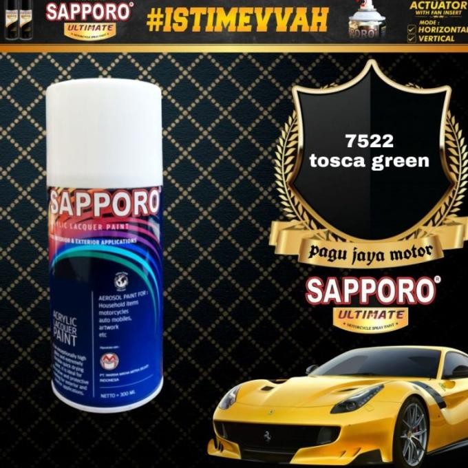 ] sapporo cat semprot tosca green 300ml spray paint