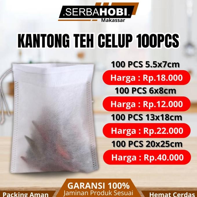 {{{{}}] Saringan Kain / Kantong Teh Celup Kain isi 100pcs