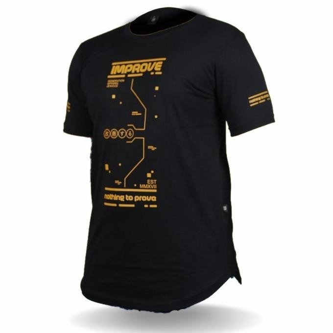 (Good) kaos distro pria original longline lengan pendek improve premium