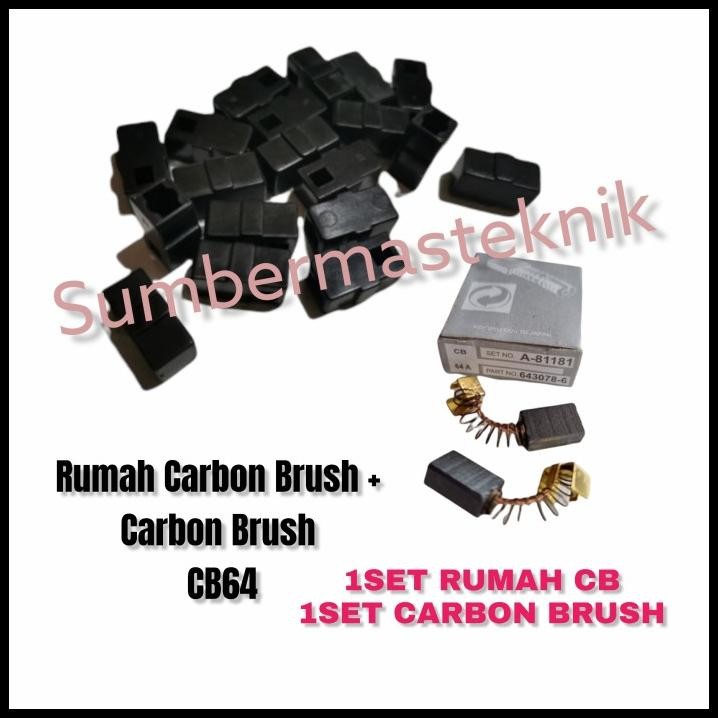 Rumah Cb 64 + Carbon Brush Cb64 Rumah Areng Cb64 Carbon Brush Cb64 Set