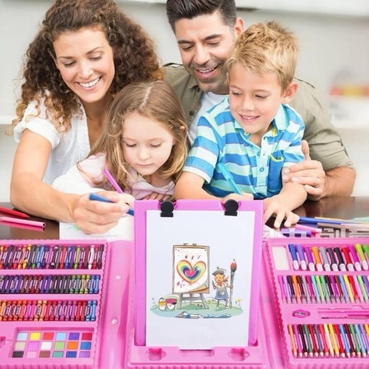

Crayon Set Anak 208 Pcs Pensil Warna Lengkap Krayon Set Alat Menggambar Mewarnai Cat Air Lukis Anak