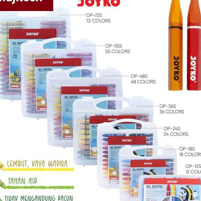 

Joyko Crayon Minyak Oil Pastel 24 36 48 55 Warna Krayon Mirip Titi