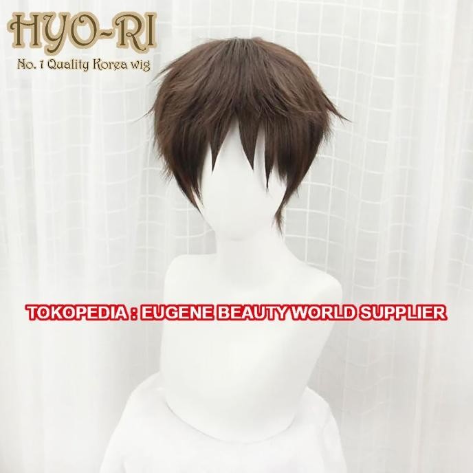 READY STOK - WIG COSPLAY ATTACK ON TITAN : WIG EREN YEAGER COKLAT AOT