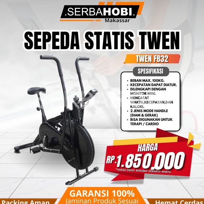 +++++] Sepeda Statis Twen FB-32 fitur lengkap / Sepeda Statis dengan Pendeteksi Detak jantung / Sepe