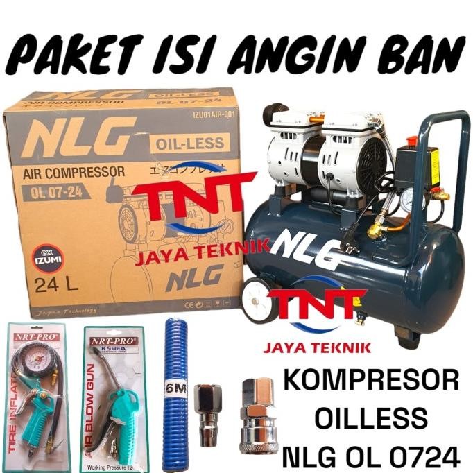 IZUMI 24LITER OIL LESS 3/4HP / KOMPRESOR IZUMI OIL LESS 24 LITER 0724 Siap Kirim