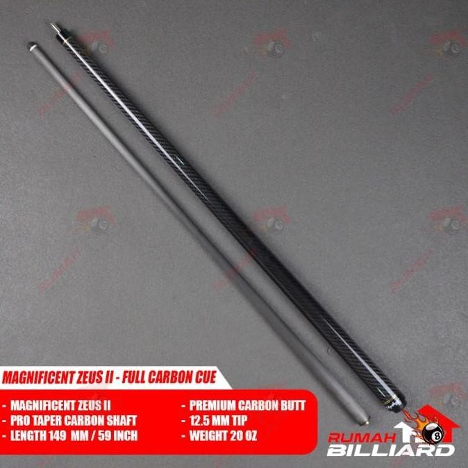 Murah Stick Billiard - Billiard Cue - Magnificent Zeus - Full Carbon Cue Non COD