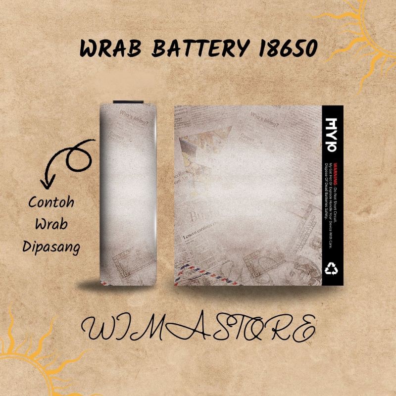 

*PromoGet2* Stiker Wrap Baterai 18650 V2 Abstrak Untuk Melindungi 23 Stiker Garskin HP/Case Custom Dan COD