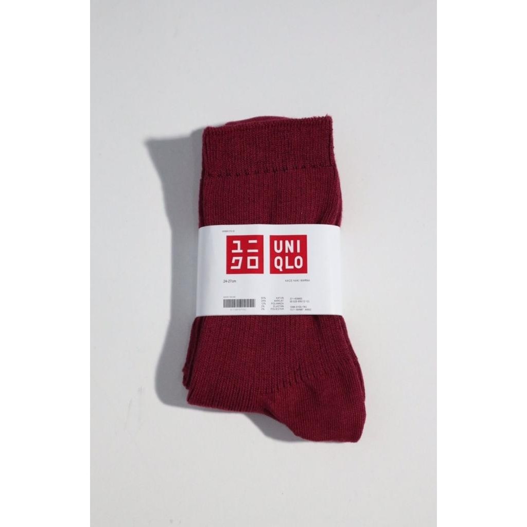 (Good) kaos kaki rib uniqlo pria/kaos kaki uniqlo hitam.putih original dewasa