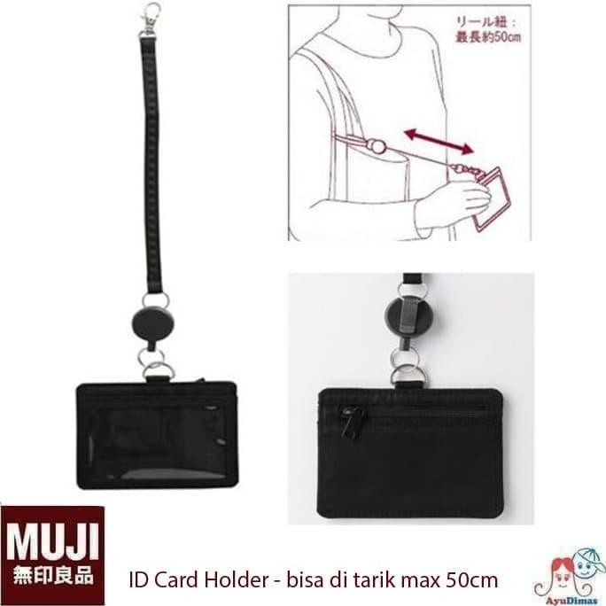 

TERLARIS - MUJI NYLON CARD CASE WITH REEL- Name Taq/ID card Holder dgn tali tarik