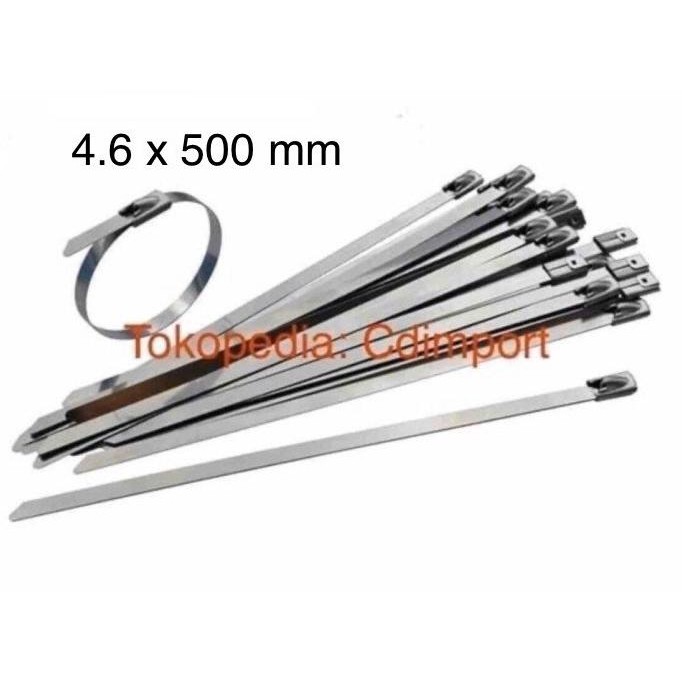 

TERMURAH - Stainless Cable Ties - Kabel Tis Stainless 4.6 x 500 mm 50 cm - 100pcs