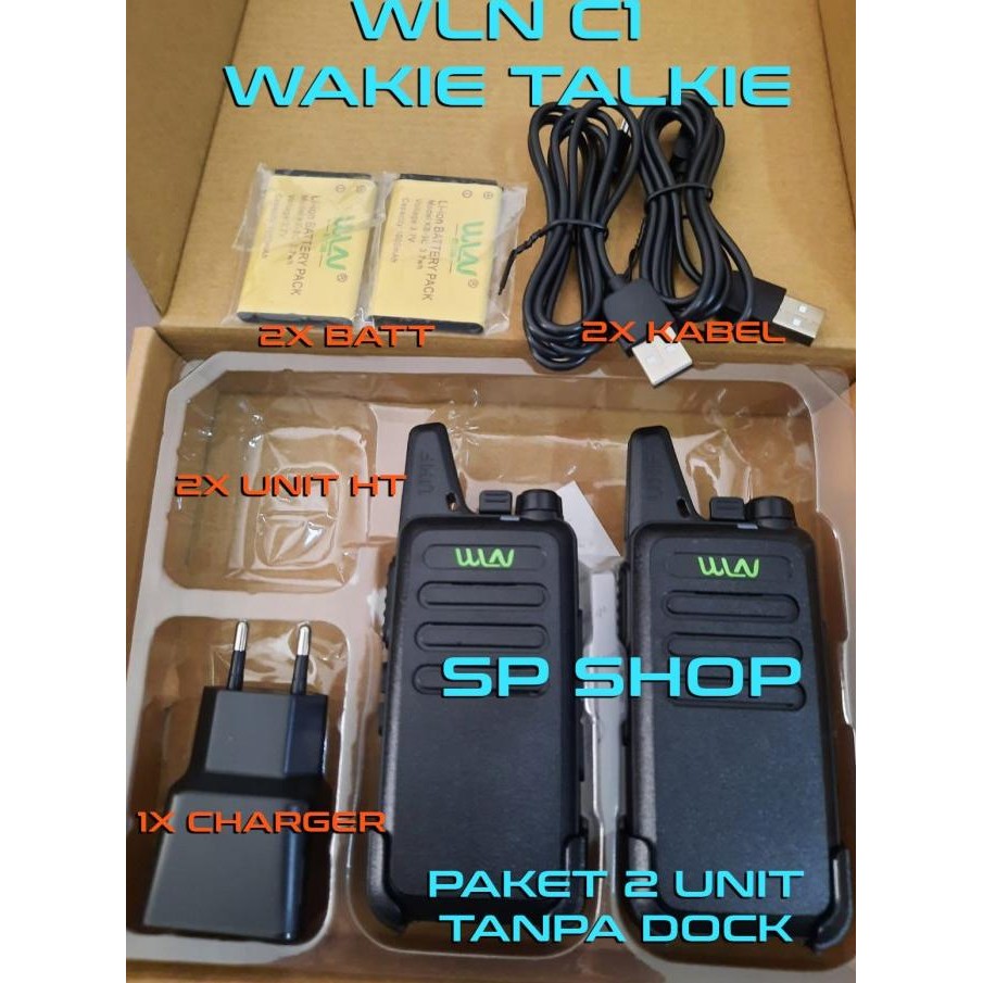 Sepasang WLN KD - C1 HT - PAKET 2 UNIT HT WLN KDC1 WLAN ORIGINAL