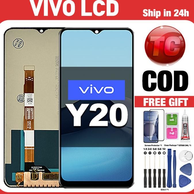 Original Lcd VIVO Y20 fullset ori asli Layar hp touchscreen Sentuh Versi Tinggi COD SAMD