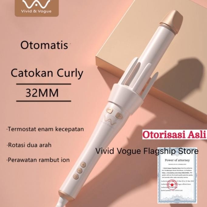 BEBAS ONGKIR - catokan curly otomatis Vivid Vogue magic curler 32MM