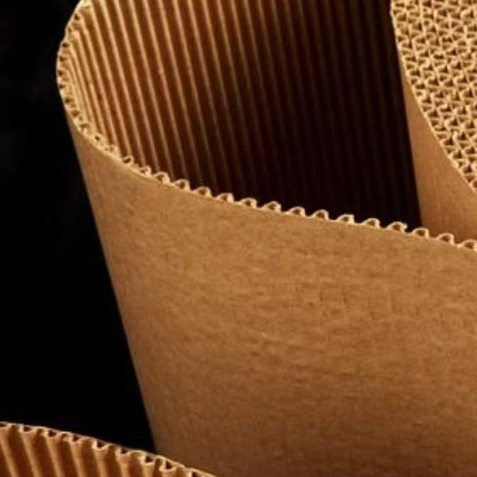 

TERLARIS - 1 roll Single face bflute roll gulungan roll tinggi 120cm panjang 40-45 m berat 20 kg kardus dus karton gulungan corrugated