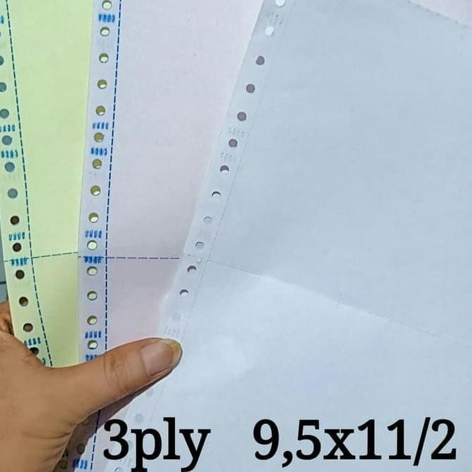

TERBARU - Kertas 3ply komputer continuous form 9.5x11/2 isi 250set
