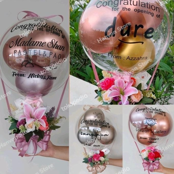 bouquet buket balon bunga grand opening/anniversary/happy birthday Terlaris