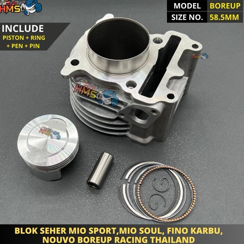 Blok Seher Mio Sporty Mio Soul Fino Karbu Nouvo Racing Boreup 54 58.5 58 Mm 54Mm 58.5Mm 58Mm Thailan