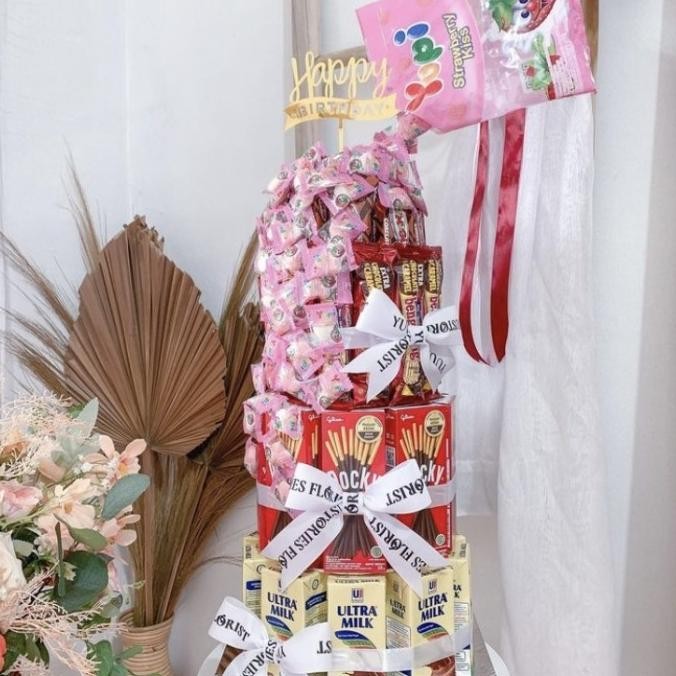 

Buket Snack Tower Ulang Tahun Custom Terlaris
