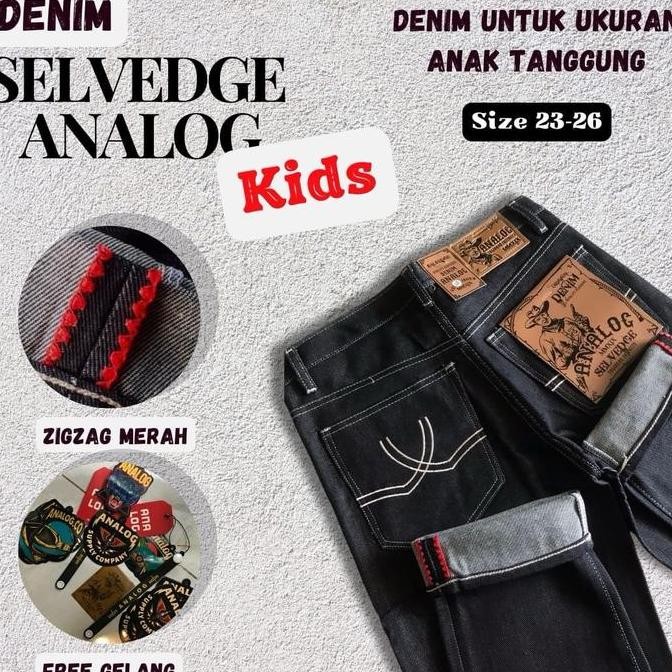 Sale!! Denim Selvedge Analog / Denim Anak Tanggung / Denim Analog Bahan Raw Denim 15Oz